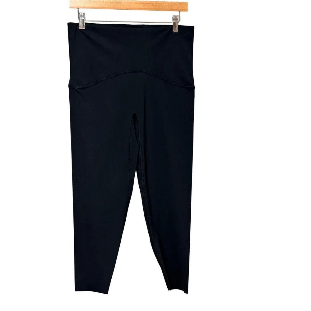 Spanx Booty Boost Active Leggings Black High Waist Cropped Womens XL 50186R